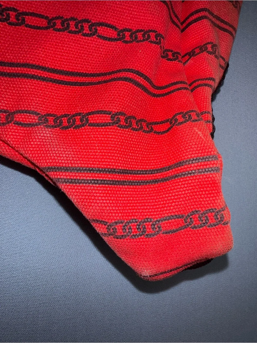 Sprayground Red and Black Chain-Print Waist Bag
